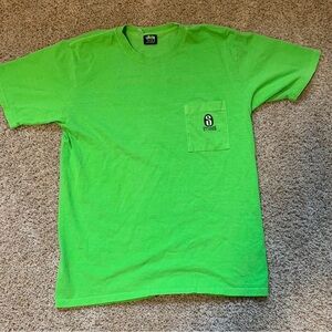 Stussy Men's Green T-Shirt